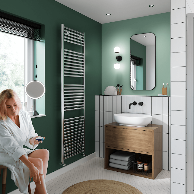 Stelrad Ladder Straight Towel Rail 1744mm X 600mm Chrome - 142769 1 Stelrad Ladder Straight Towel Rail 1744mm X 600mm Chrome - 142769