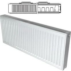 Stelrad Compact P+ Radiator 600mm X 1400mm Double Panel Single Convector - 143773